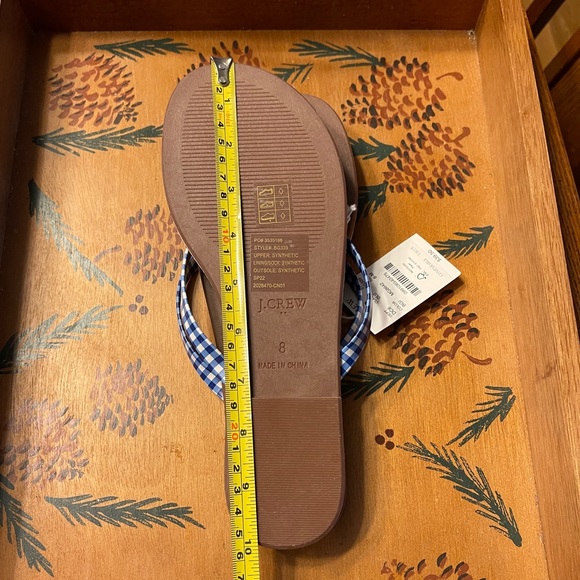 Flip Flops J.Crew Brand New Blue size 8-9 - Picture 7 of 7